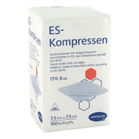 Produktfoto Es-Kompressen unsteril 7,5x7,5 cm 8fach