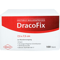 Produktbild Dracofix Op-Kompressen 7,5x7,5 cm unsteril 8fach 100St
