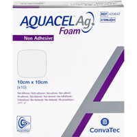 Artikelbild Aquacel Ag Foam nicht adhsiv 10x10 cm Verband 10St