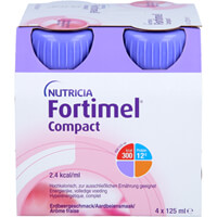 Produktfoto Fortimel Compact 2.4 kcal Erdbeergeschmack 8X4X125ml
