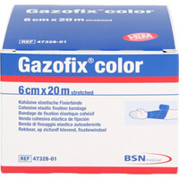 <hr><span style='background-color:yellow;display:inline-block'><span style='color:black;font-size:1.7em'> ⚠ </span><b style='color:red;font-size:1.4em;font-style:italic'>Foto nur ähnlich, von: </b></span><br>GAZOFIX color Fixierbinde kohsiv 6 cmx20 m <b><em><u>blau</u></em></b>
