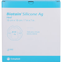 Produktbild Biatain Silicone Ag Schaumverband Ferse 18x18 cm 5St