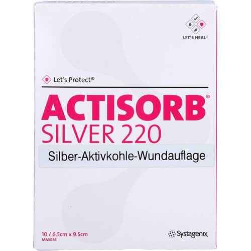 Actisorb 220 Silver 6,5x9,5 cm steril Kompressen 10 St von B2b Medical ...