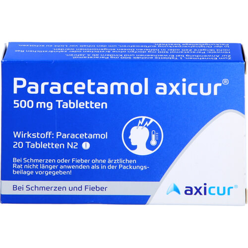 Paracetamol axicur 500 mg Tabletten - Shop der Apotheke am Theater