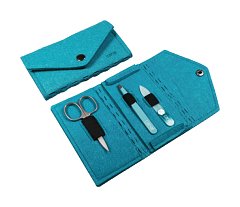 Artikelfoto Manikre Etui 3teilig Filz m.Druckknopf mint 